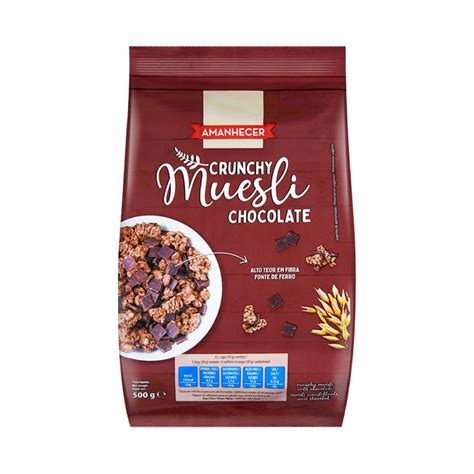 Cereais Muesli Crunchy Amanhecer Chocolate 500 G BAZAR DO SAPO