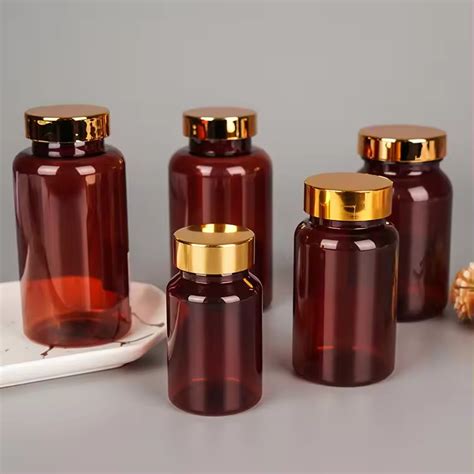 Wide Mouth 60Ml 500Ml Amber Plastic Pharmaceutical Pill Medicine