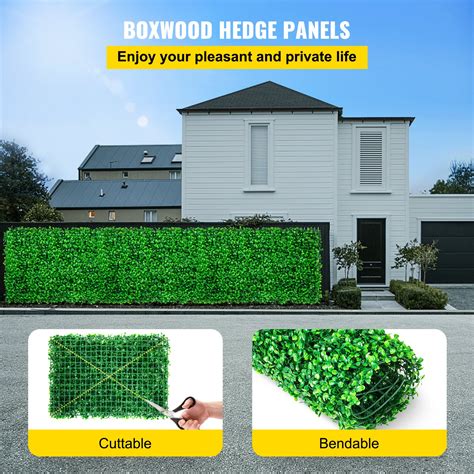 Vevor Pcs X Artificial Boxwood Panels For Sq Feet Boxwood