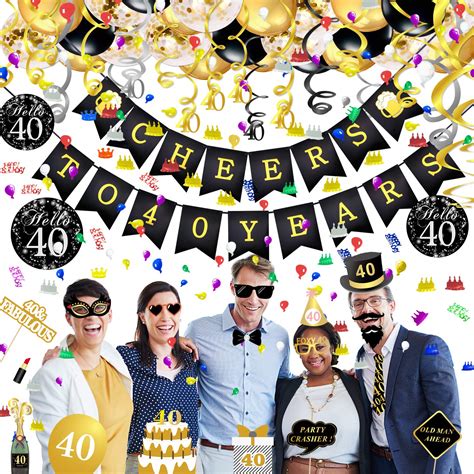 Buy Konsait Th Birthday Decorations Kit Cheers To Years Banner