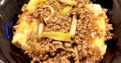 ひき肉たっぷり☆あんかけ豆腐ステーキ By Conana☆ 【クックパッド】 簡単おいしいみんなのレシピが369万品