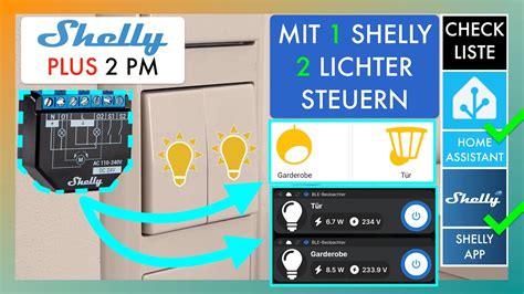 1 Shelly 2 Lichter Steckdosen Steuern Shelly Plus 2 PM Review App