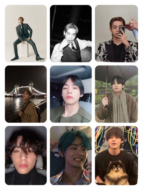 Taehyung Selca Photocards Dansçılar Aktör Çıkartma