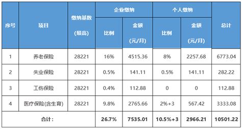 北京市2021年社保缴费基数上下限公布附缴费明细表 知乎