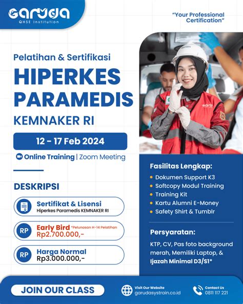 Pelatihan Hiperkes Paramedis Garuda Qhse Institution