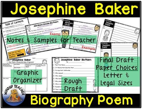 Josephine Baker Poem Writing Activity Classful