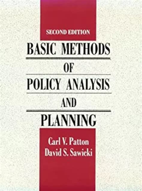 De Base M Thodes De Politique Analysis Et Planification David S Patton