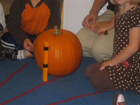 Pumpkin Measure Use Unifix Cubes Make One Too Big Too Small And One