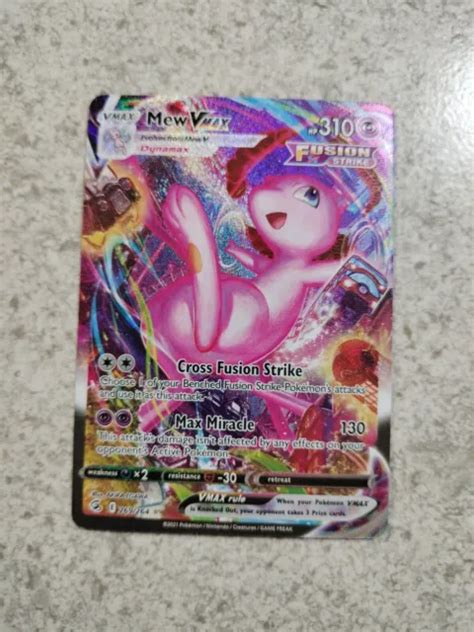 Pokemon Fusion Strike Mew Vmax Alternate Alt Art Eur