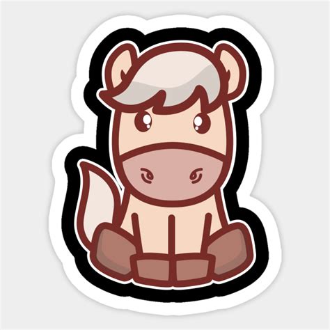 Kawaii Horse - Kawaii Horse - Sticker | TeePublic