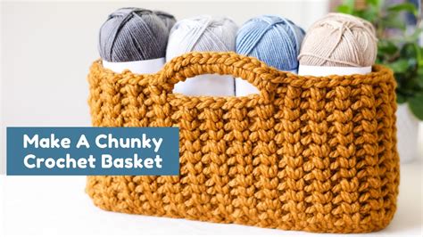 Chunky Crochet Basket Tutorial For Beginners Jessie Stash Basket Tl