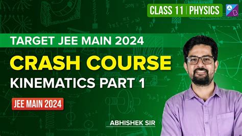 Target Jee Main Crash Course Kinematics Part Class