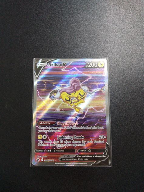 Pokemon Tcg Raikou V Ultra Rare Crown Zenith Galarian Gallery