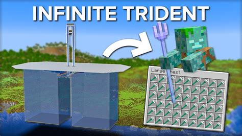 I Built Biggest Infinite Trident Farm In Minecraft Trident Drowned