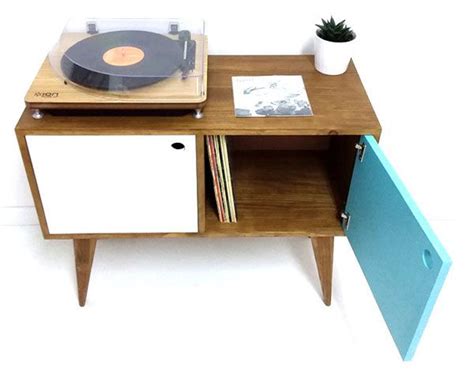 Midcentury Style Record Storage Units By Vintage House Coruna Record