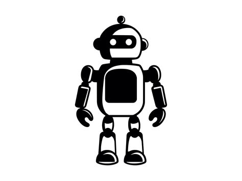 Robot Svg Robotic Toy Automation Bot Silhouette Clipart Cut File