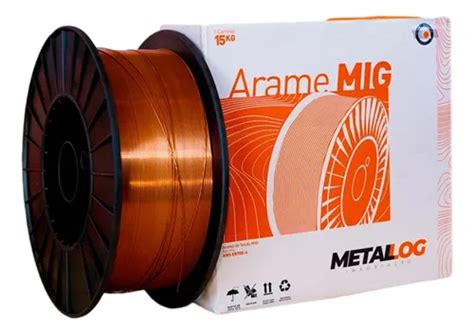 Arame Para Solda Mig Bitola 0 8 Mm 15kg Er70s 6 Metallog Frete grátis