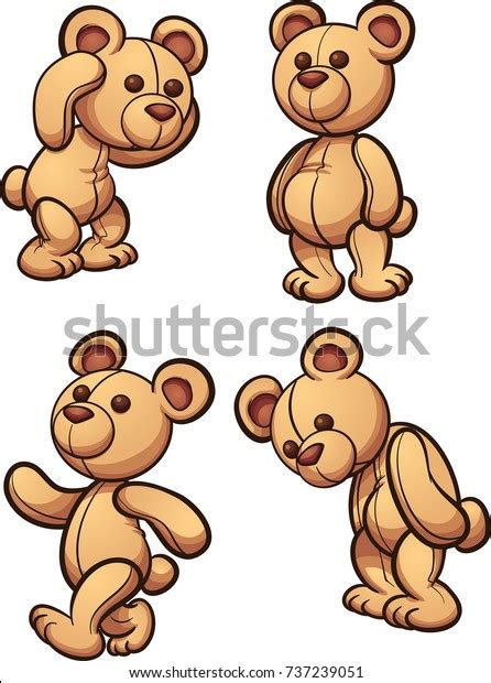 Teddy Bear Different Posses Over Royalty Free Licensable Stock