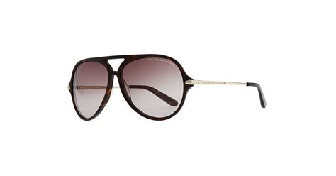 Marc By Marc Jacobs Tortoise Plastic Aviator Sunglasses Dark Brown Sunglasses Trends 2015