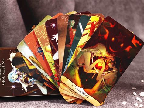 Manga Tarot Deck Cards For Beginners Anime Tarot Cards Etsy