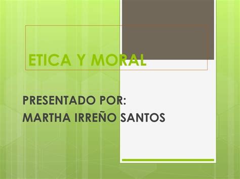 Etica Y Moral Ppt