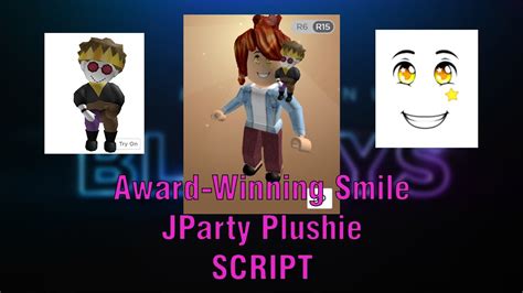 💥op Script Roblox How To Get Award Winning Smile Jparty Plushie 8th Annual Bloxy 2021