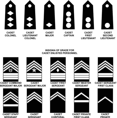 JROTC Ranks & Active Army Ranking