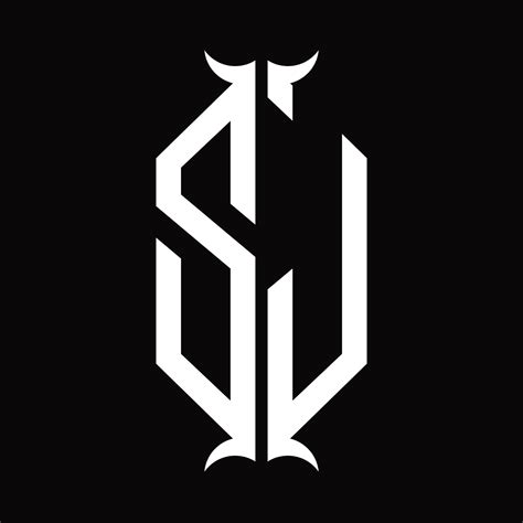 SJ Logo monogram with horn shape design template 16572431 Vector Art at ...