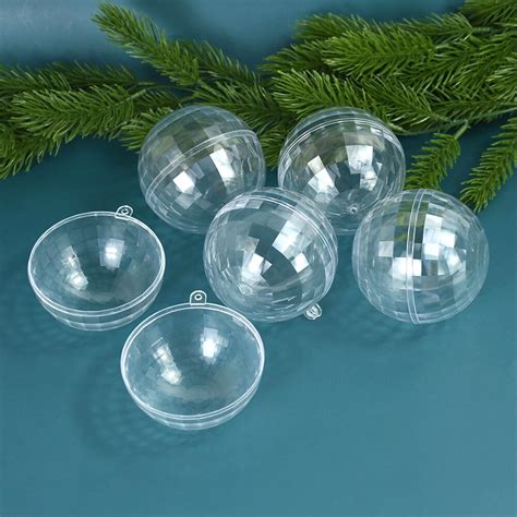 Clear Christmas Balls Fillable Clear Plastic Christmas Bauble 5pcs Christmas Aliexpress