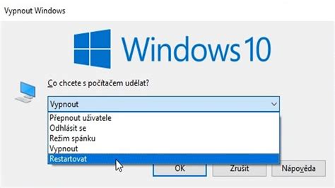 Jak Restartovat Vypnout Windows 10 A Win 11 YouTube