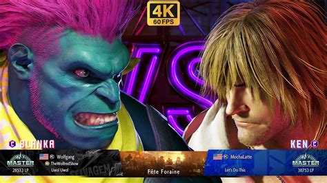 Sf6 💥 Wolfgang Blanka Vs Mochalatte Ken 💥 4k Action 💥 Street