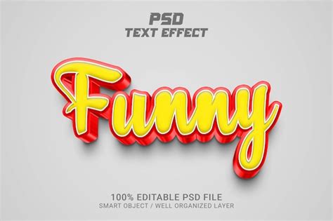 Efecto De Texto Psd Editable Divertido Archivo Psd Premium