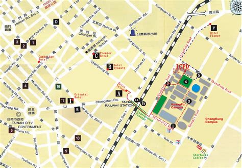 Tainan City Hotel Map - Tainan City • mappery