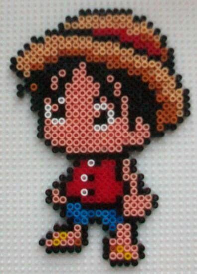 Luffy Perler Beads