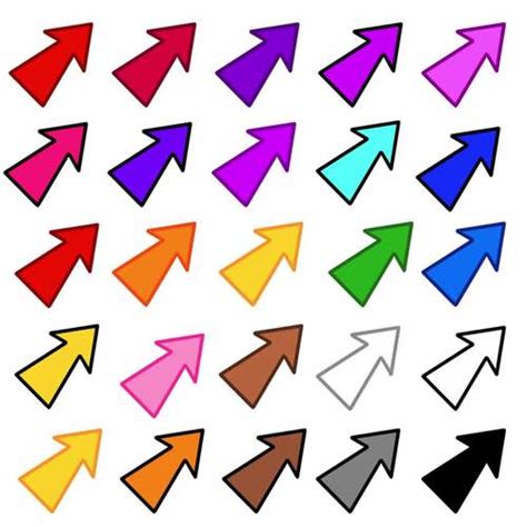 Rainbow Arrow Clip Art 40 Rainbow PNGs in 2 Designs by Curious Clip Art