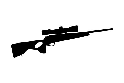 Rifle Silhouette Graphic by Illustrately · Creative Fabrica