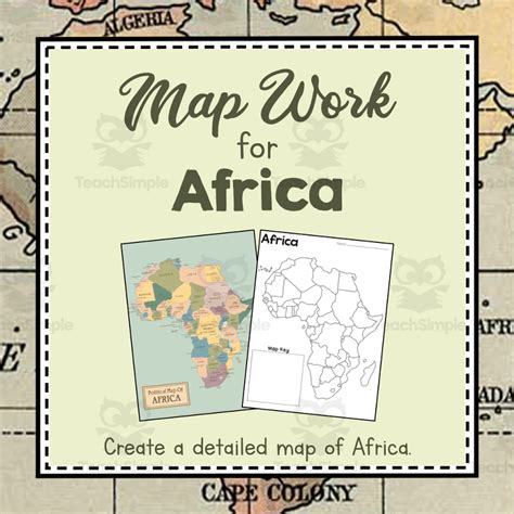 Map Work For Africa Continent Of Africa Unit Study Geography Bundle