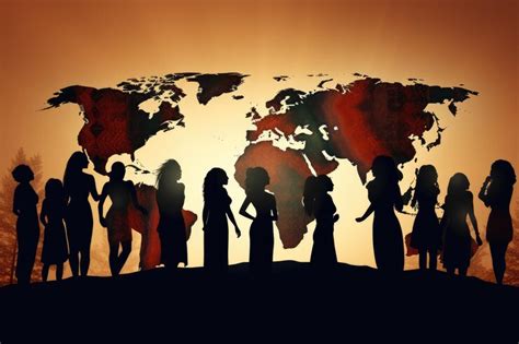 premium photo abstract human silhouettes representing societies