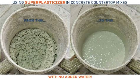 Superplasticizer in All-Sand Concrete Countertop Mixes