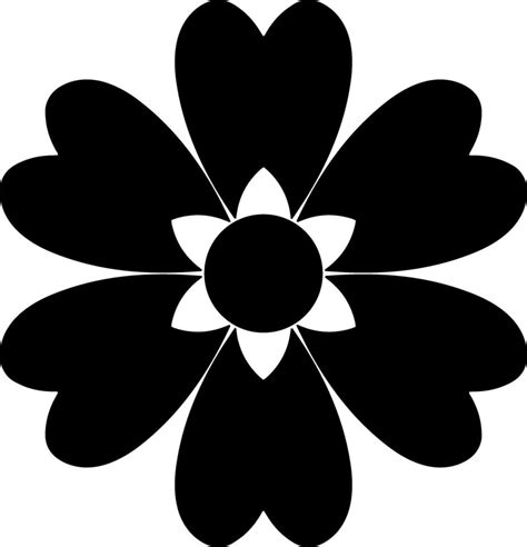 Stencil Flower Icon Cartoon Clipart Vector Illustration 41885520 Vector