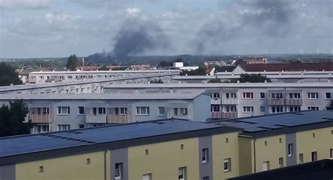 Schwarze Rauchwolken über Prenzlau versetzten Kreisstädter in Angst