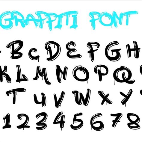 Graffiti Alphabet and Numbers - Etsy