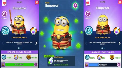 Despicable Me Minion Rush Emperor Level Up Costume Gameplay Walkthrough