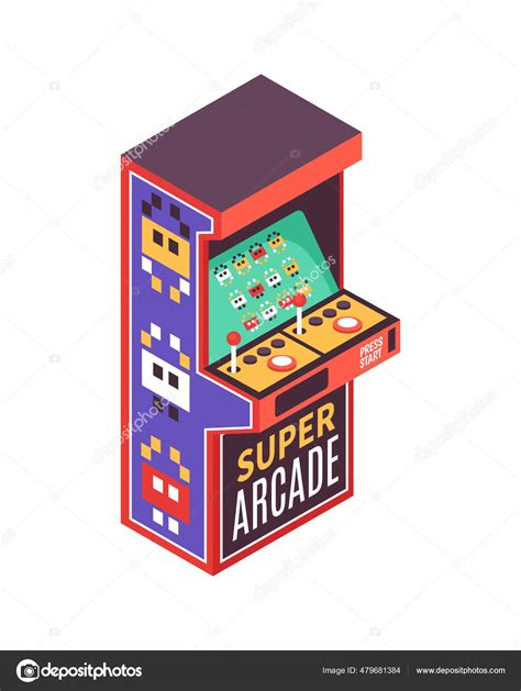 Isometric Game Machine Stock Vector By Macrovector