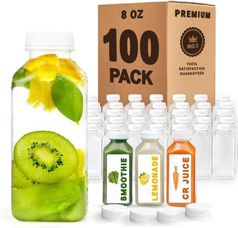 Amazon Norcalway 8 Oz Bulk Plastic Juice Bottles With Caps Lids