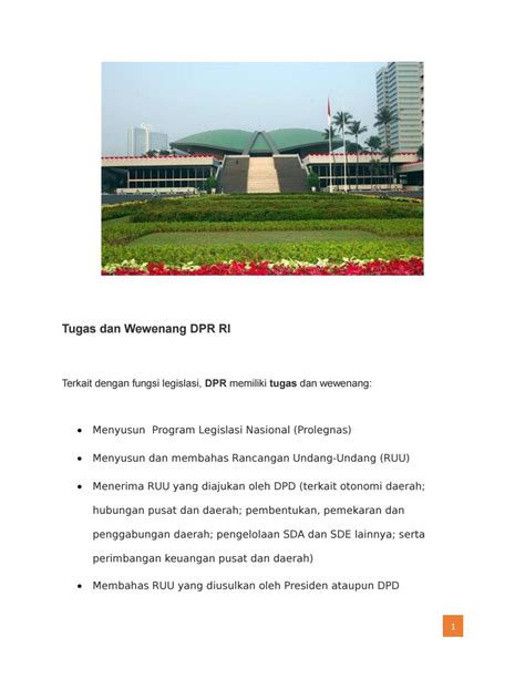 Dasar Hukum Dpr Dan Tugas Wewenangnya Braibly Hukum