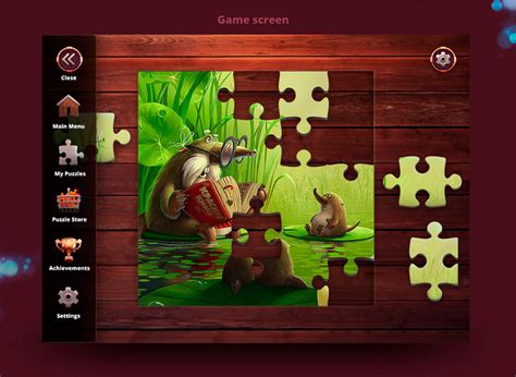 GUI And Art For Puzzle Game On Behance Jigsaw Puzzle Games Jigsaw