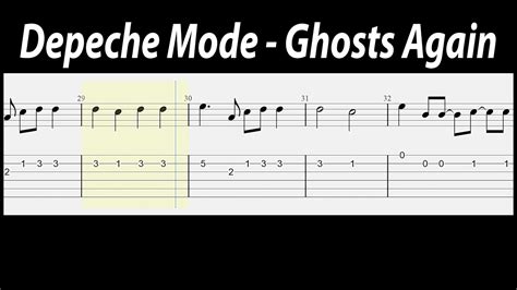 Depeche Mode Ghosts Again Guitar Tabs Tutorial With Sheets Youtube