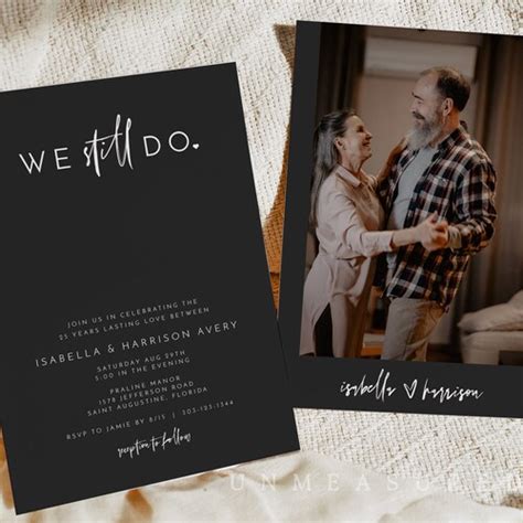 Vow Renewal Invitation Template Download We Still Do Etsy