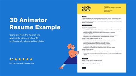 3D Animator Resume Examples Templates 2025 Resume Io